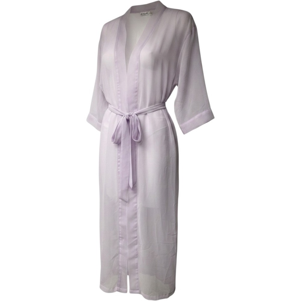 Vintage Sheer Lilac Robe Lingerie Collection Bridal Fairycore Coquette Romantic